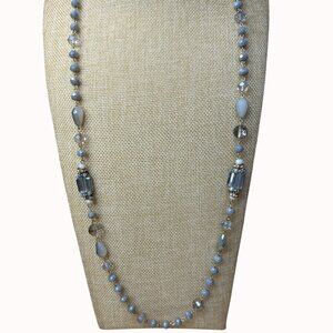 Rush By Dennis & Charles Long Beaded Necklace Boho, Gypsy, Glass, Scandi